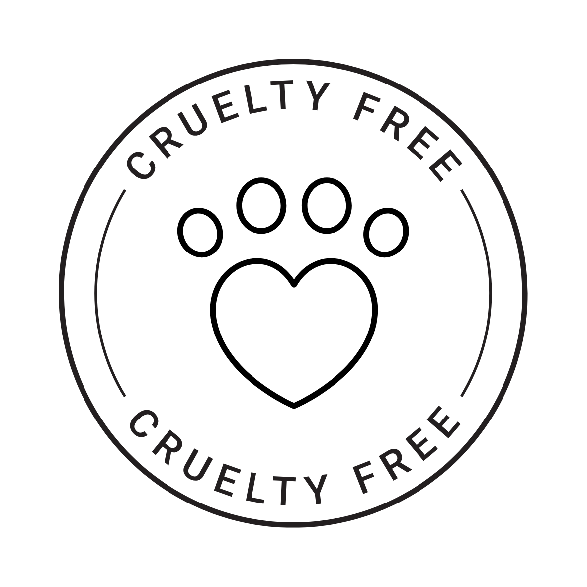 Cruelty free round icon