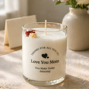 Love You Mom Candle – Hand-Poured Soy Coconut Candle Gift for Mom